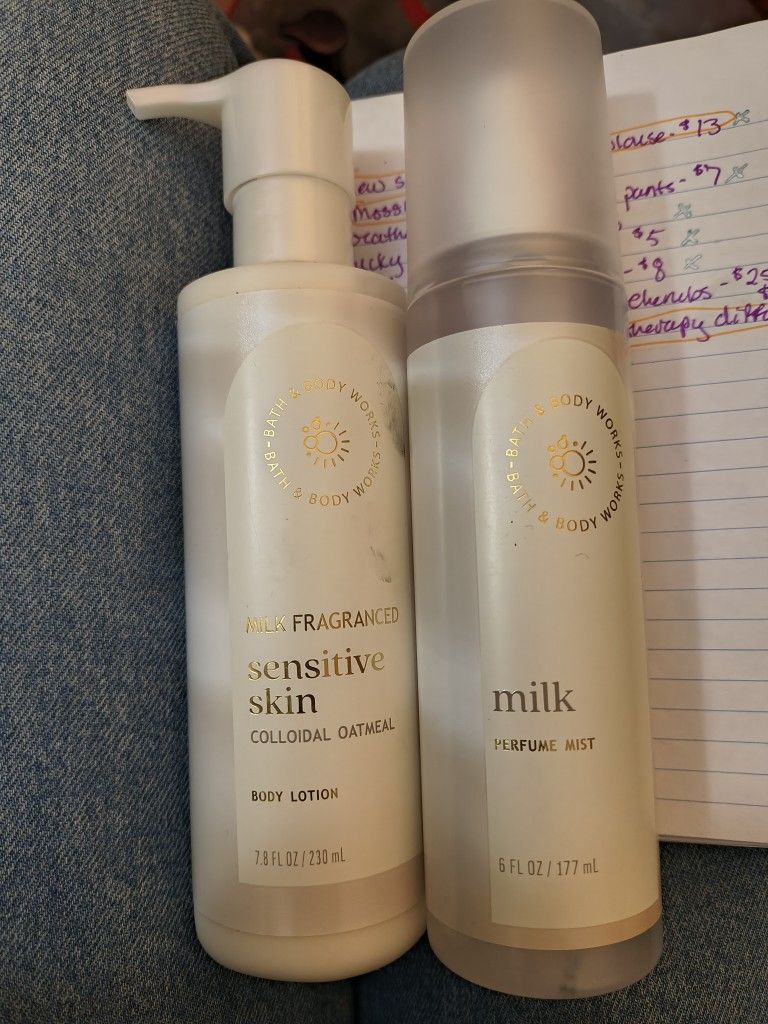 Bath & Body "Milk" Body Spray & Lotion Set