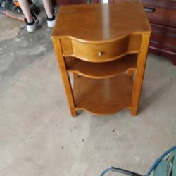 Philco Oak Solid Wood End Table