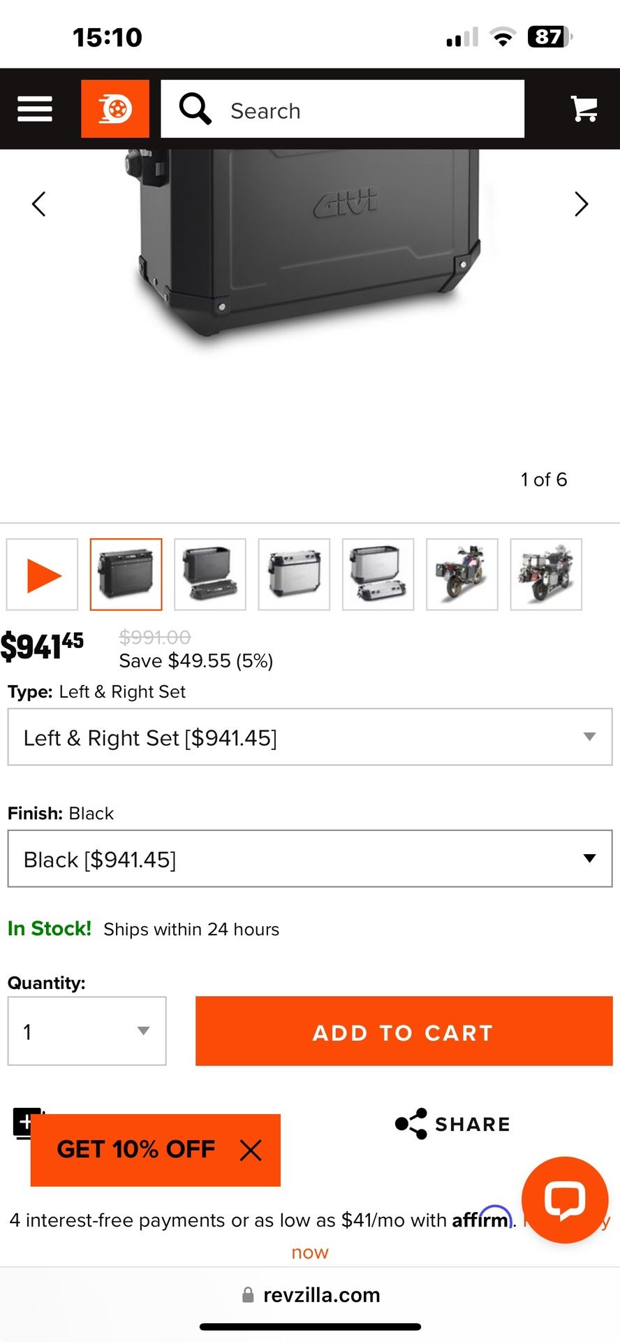 New Still In Box Side And Back Saddle Bags / Backrest Hard