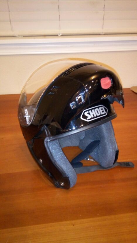 Black Shoei Syncrotec modular helmet black medium