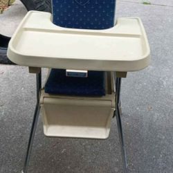 Dark Blue Heart High Chair 