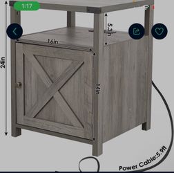 Nightstand with outlet
