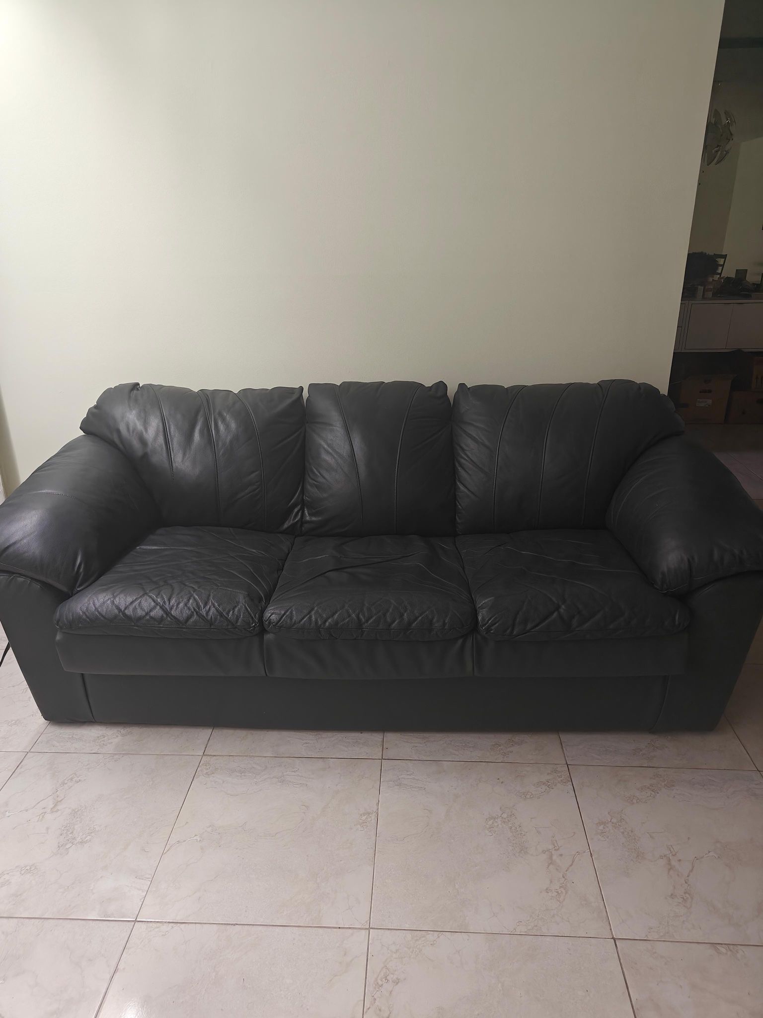 Black Leather Couch