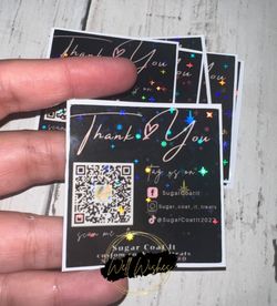 Thank You QR Buisness Stickers