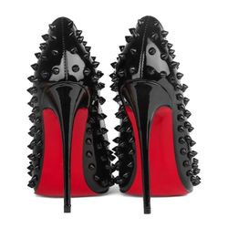Red Bottom Black Spike Heels 👉 Size 10 Only 