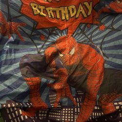 Spider man bday banner