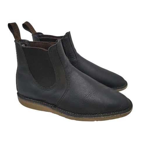 RED WING Heritage 'Weekender' Black Leather Chelsea Boots Mens Sz 8 D USA $260