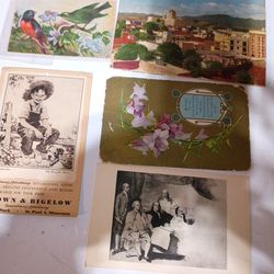 Vintage post cards and advertising cards