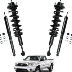 Front and Rear Struts and Shocks Complete Assembly for 2005-2015 Toyota Tacoma - Front and Rear Shock Absorber Set Coil Spring Assemblies - 171371L/17