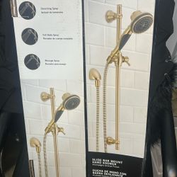 DELTA’s Wall Mounting Handheld Shower Head w/ Spray patterns (Champagne Bronze) [ 53021-CZ-PK 3 ]