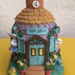 Spring Treasures Poly Resin Musical Egg Post Office 