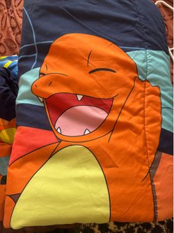 Pokemon Twin Size Comforter, sheet set, and curtains (4 panels)
