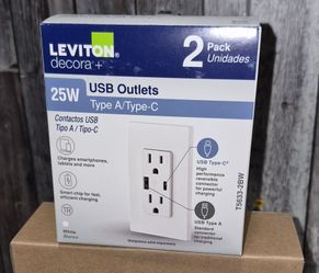 Leviton USB type A/ type C wall outlet