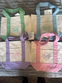 Trader Joe’s Mini Tote bags - Easter/Pastel Colors