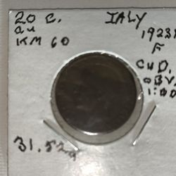 1923 R Italy 20 Centesimi