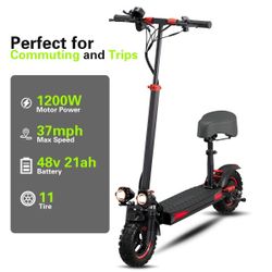 11" Off Road Electric Scooters Adult with Seat