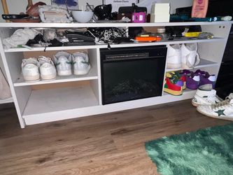 Tv stand with fireplace