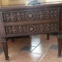 Gorgeous Solid Cherry Wood Unique End Table 