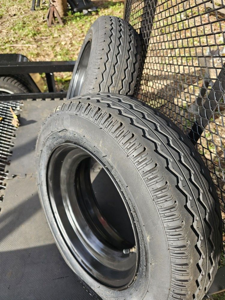 02 Two 215/60D14.5MH Mobile Home Wheel And Tire