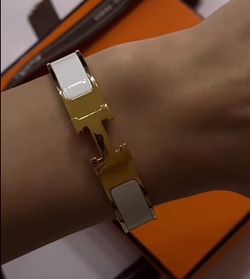 H bracelet gold and white