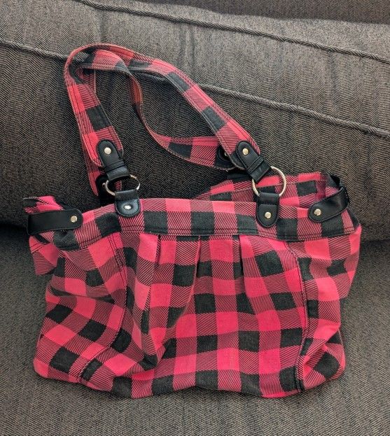 Pink Black Tote Bag
