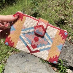 Vintage Bamboo Trading Company Micro-Beaded Cross Body Purse / Wristlet