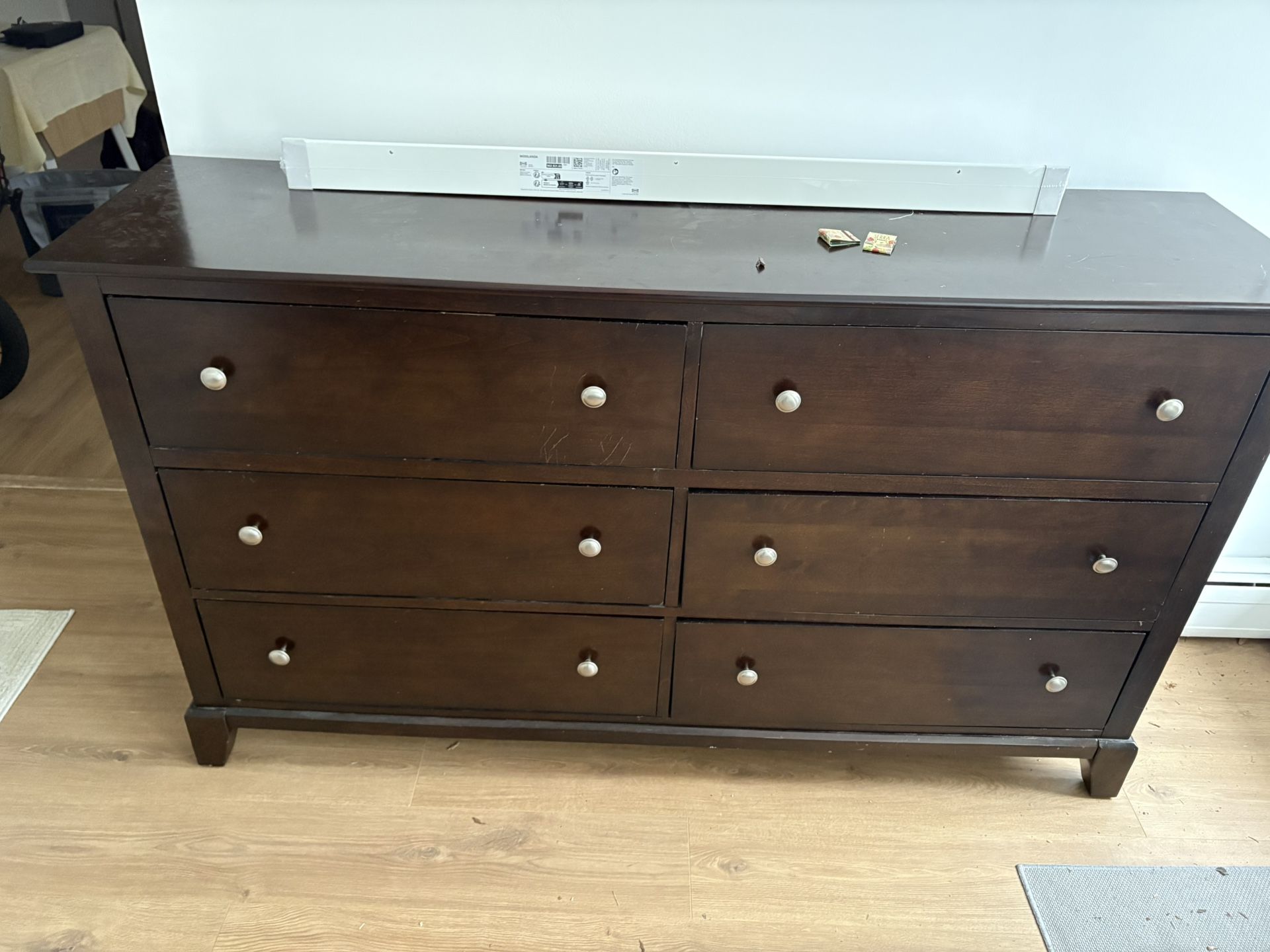 Brown 6 Drawer Dresser