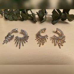 Gold Diamond Unique Earrings