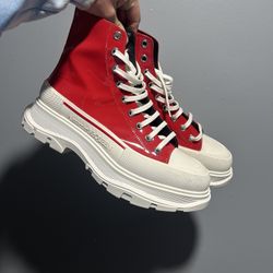 Alexander McQueen Tread Slick Patent Leather High Top Boot Mens  Sz 11