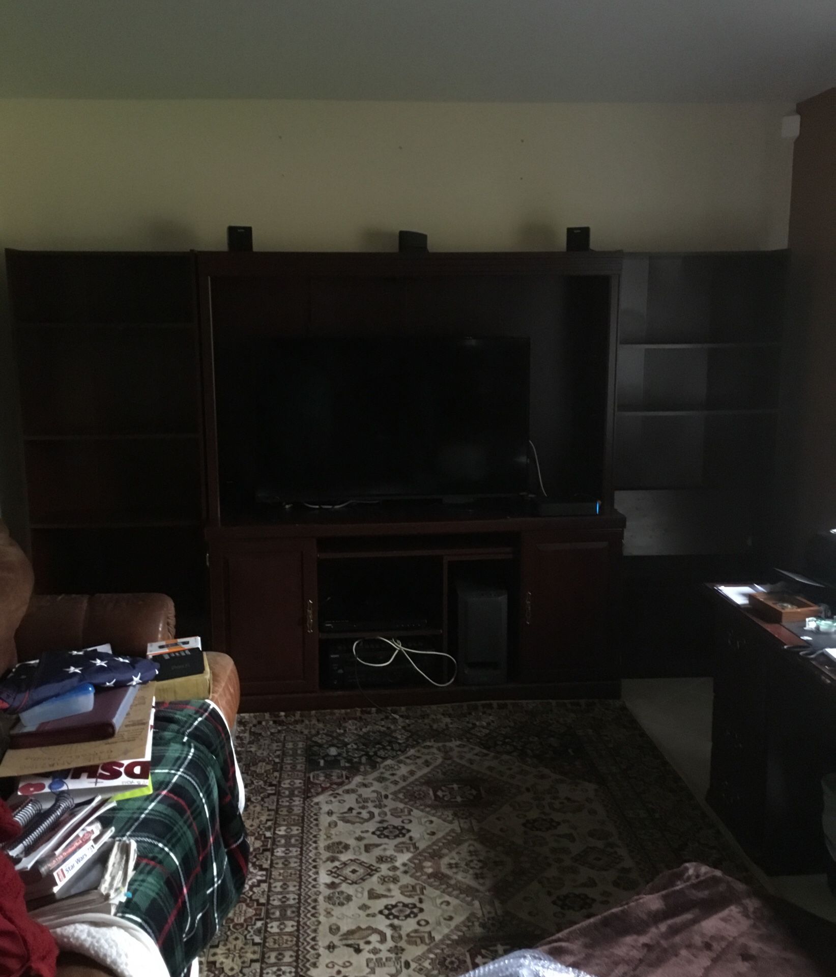 Office furniture desk and bookcases