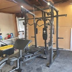 Smith Machine 2001 | Multi-Use Adj Bench | Gym Equipment | Fitness | Squat Rack | Excercise |🔴WEIGHTS AND BARBELL SOLD SEPARATELY 🔴 FREE DELIVERY 🚚