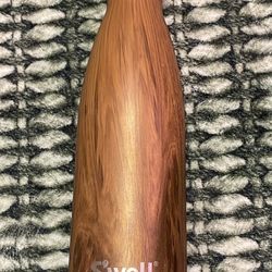 Faux Wood Sweep Insulated Water Bottle 