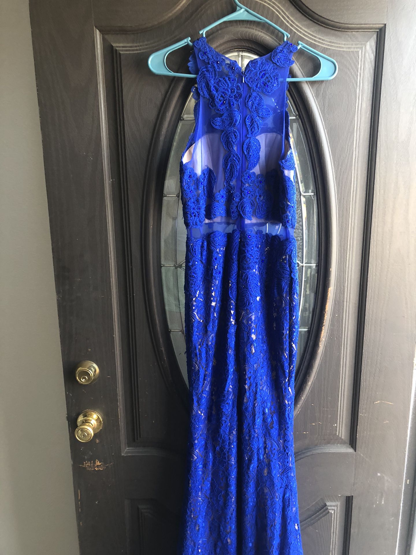 Blue long dress. For prom or wedding. Long dress size small-medium