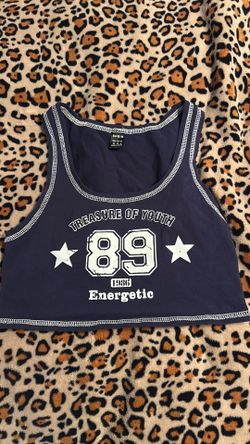 Dark blue crop top