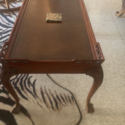 Wooden Claw And Ball Coffee Table