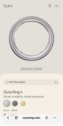 Oura Ring 4 Smart Ring – Silver