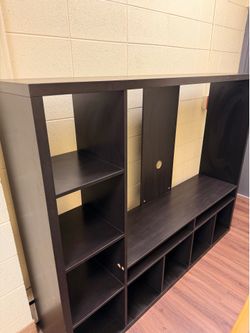Modern TV Entertainment Center in Dark Espresso Finish