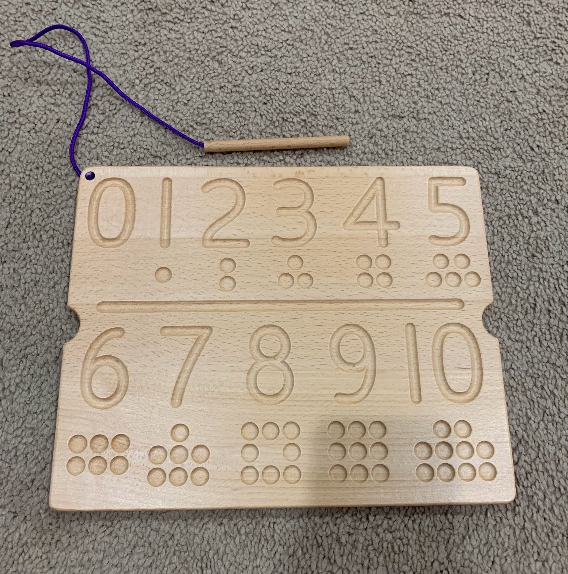 Wooden alphabet & number tracing boards