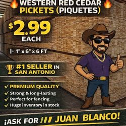 Western Red Cedar Pickets / Fence Pickets