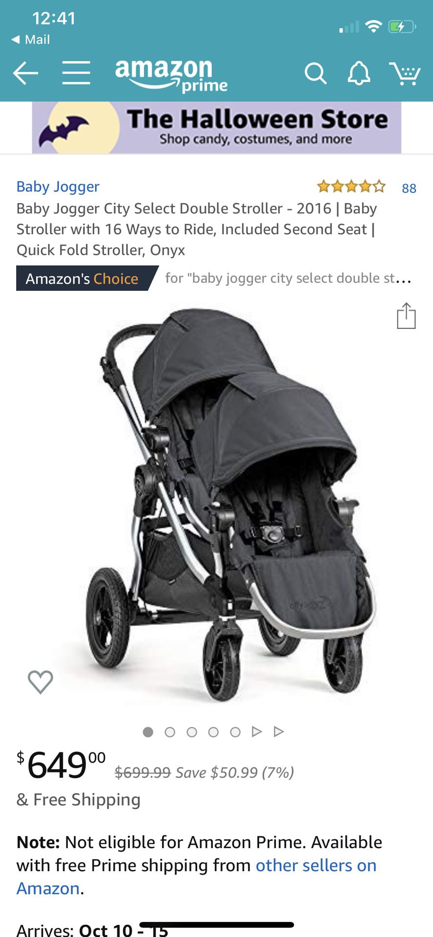 BRAND NEW IN BOX CIty Select Double Stroller