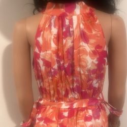 Pink halter dress