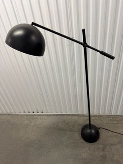 Black Adjustable Arc Floor Lamp