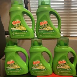 GAIN LAUNDRY DETERGENT BUNDLE 46 FL OZ ORIGINAL 5 FOR $25.00