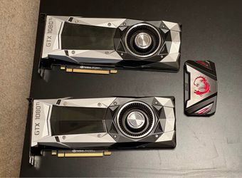 ASUS GeForce GTX 1080 TI 11GB GDD5RX Graphics Cards & MSI SLI Bridge