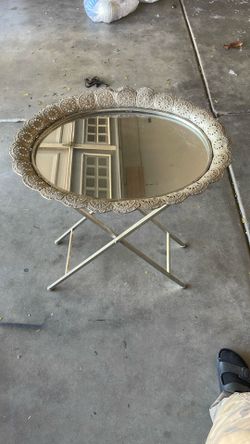 Metal Mirror Table