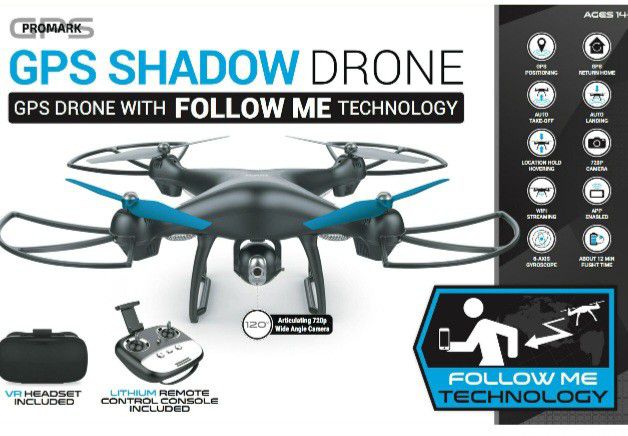 GPS SHADOW DRONE with Follow Me Technology - brand New In Box 
