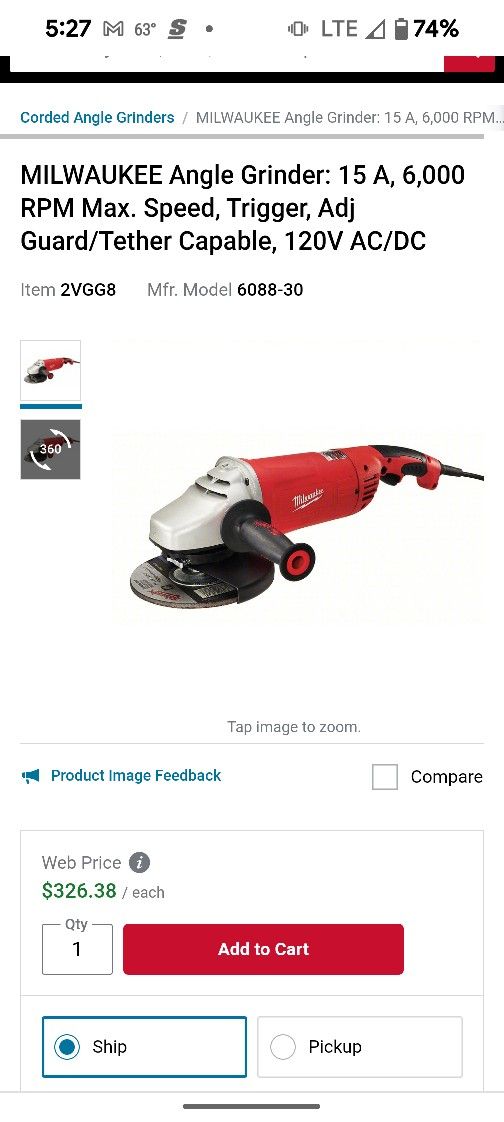 Milwaukee 7"/9" Grinder
