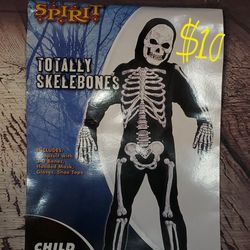 Skeleton Boy Halloween Costume, Sz M