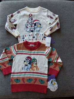 TODDLER BLUEY CHRISTMAS SWEATERS 18M UNISEX