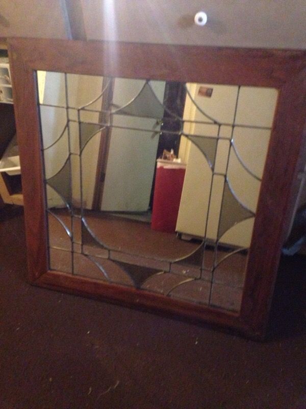Leaded stained glass beautiful mirror